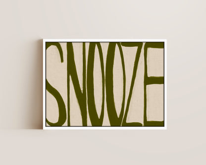Snooze Olive Canvas