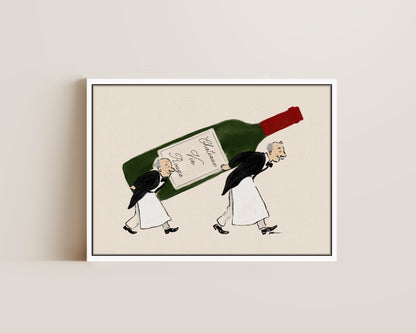 The Wine Waiters Canvas