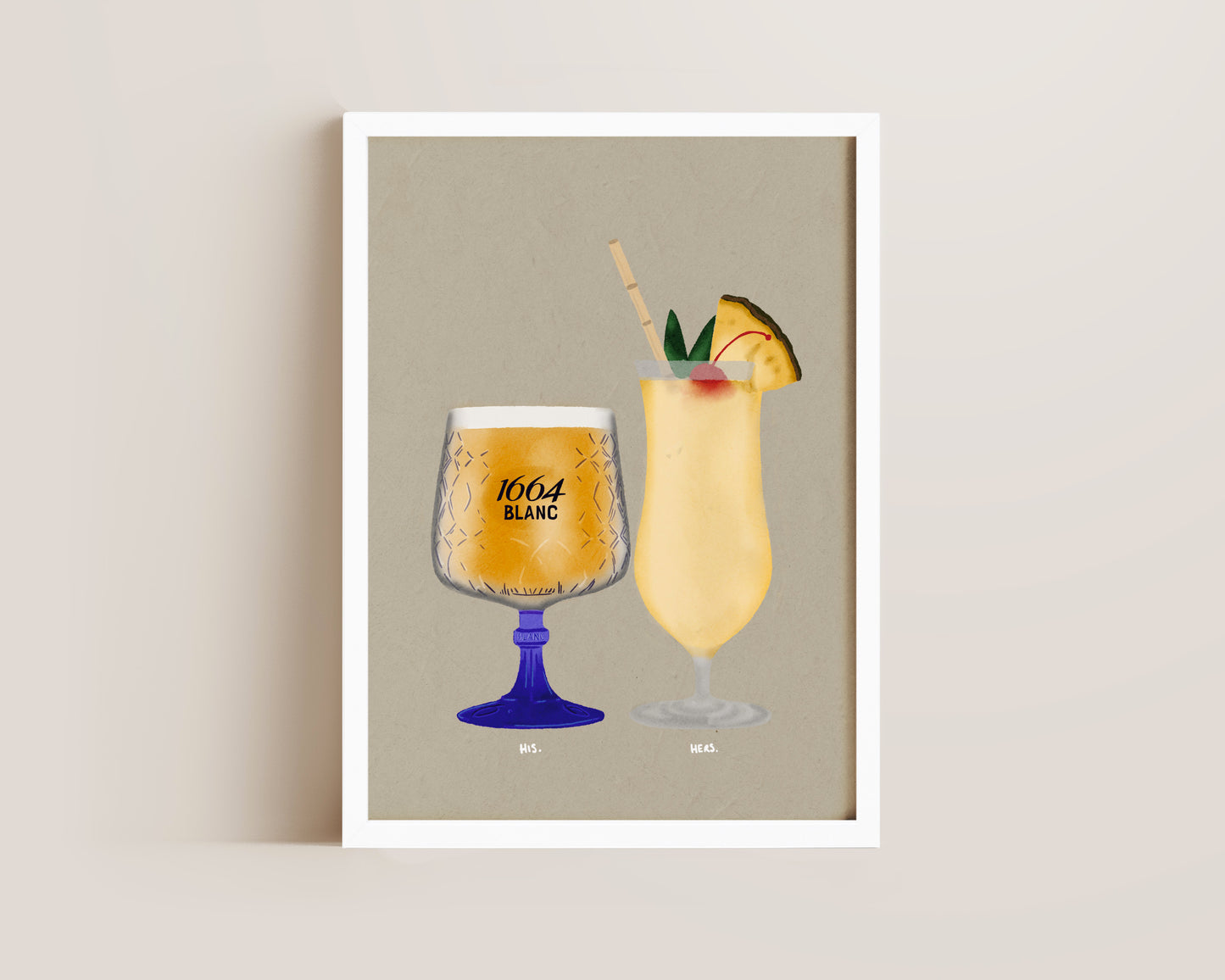 Kronenburg Blanc 1664 Pint & Pina Colada Print