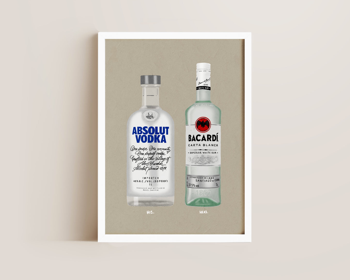 Absolut Vodka & Bacardi White Rum Print