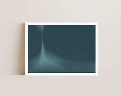 Petrol Blue Abstract Wall Art Print