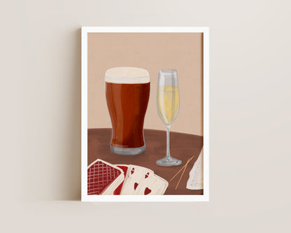 Ale & Prosecco Date Night Print