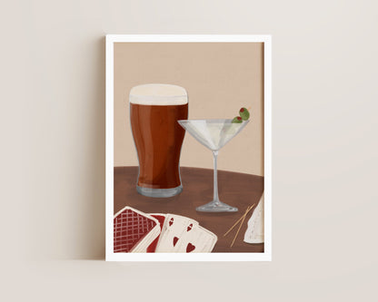 Ale & Dirty Martini Date Night Print