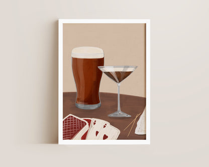 Ale & Espresso Martini Date Night Print