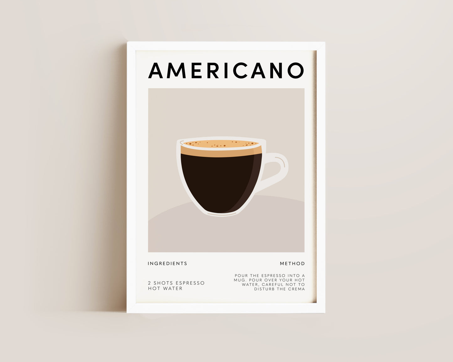 Americano Coffee Recipe Print