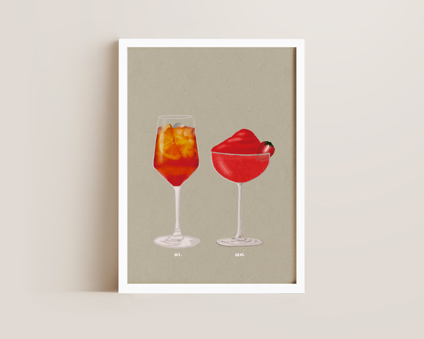 Aperol Spritz & Frozen Strawberry Daiquiri Print