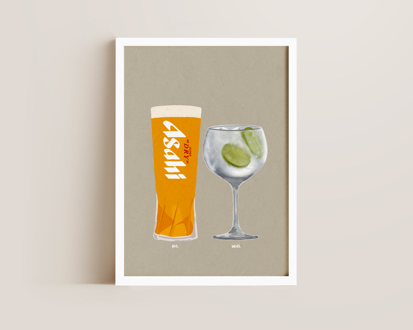 Asahi & G&T Print