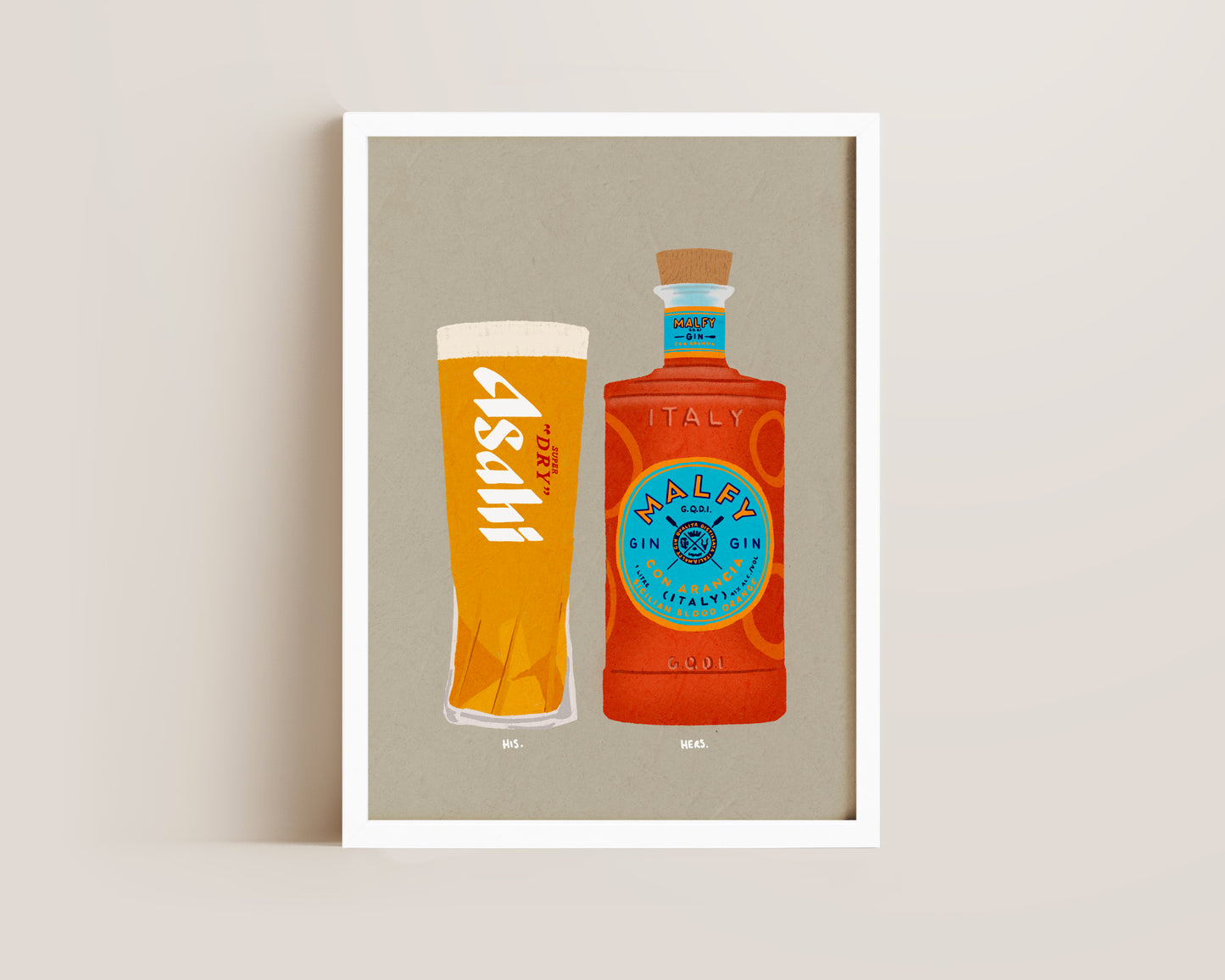 Asahi & Malfy Orange Gin Print