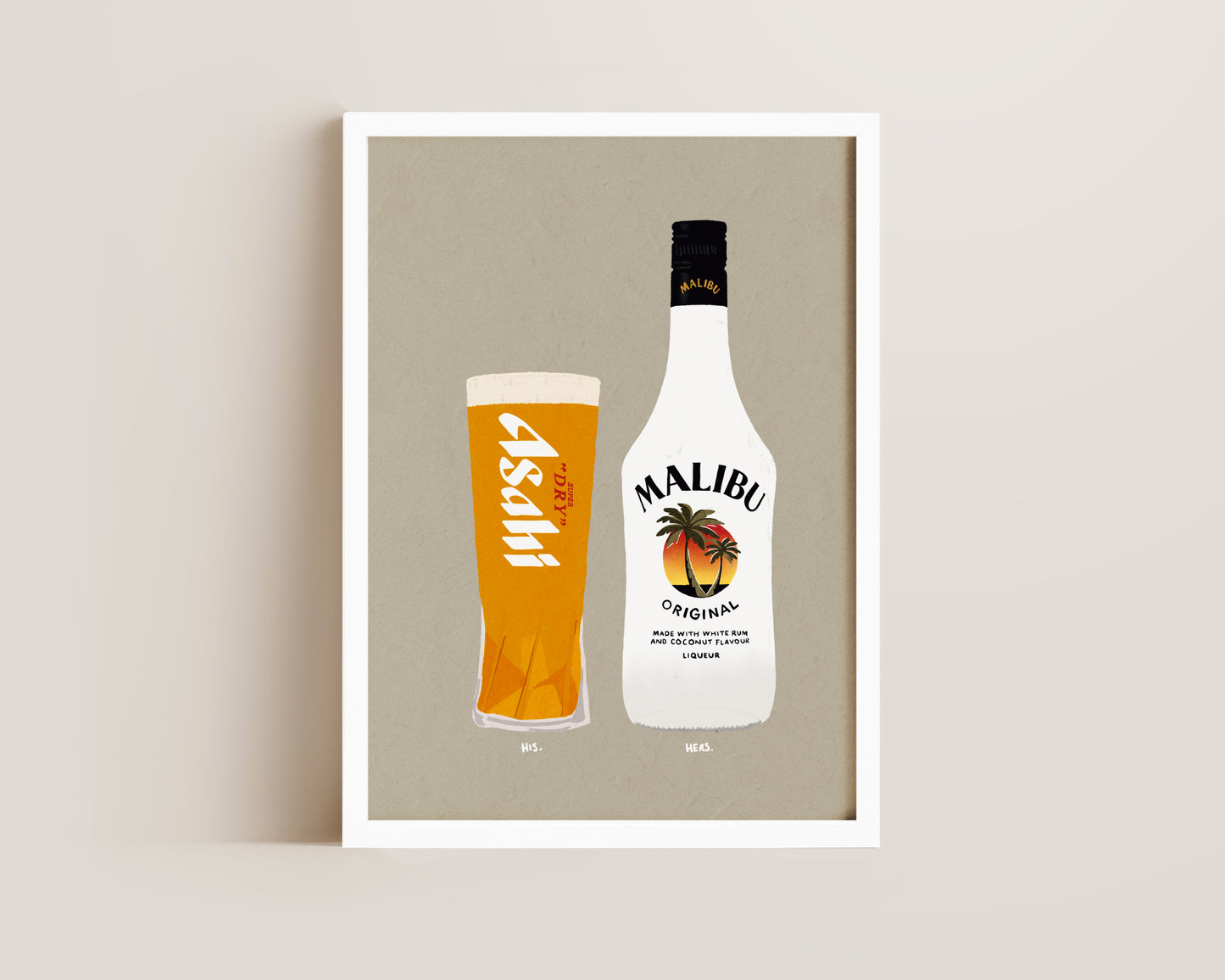 Asahi & Malibu Print