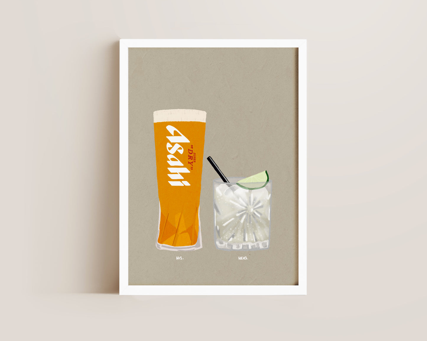 Asahi & Vodka Lime Print
