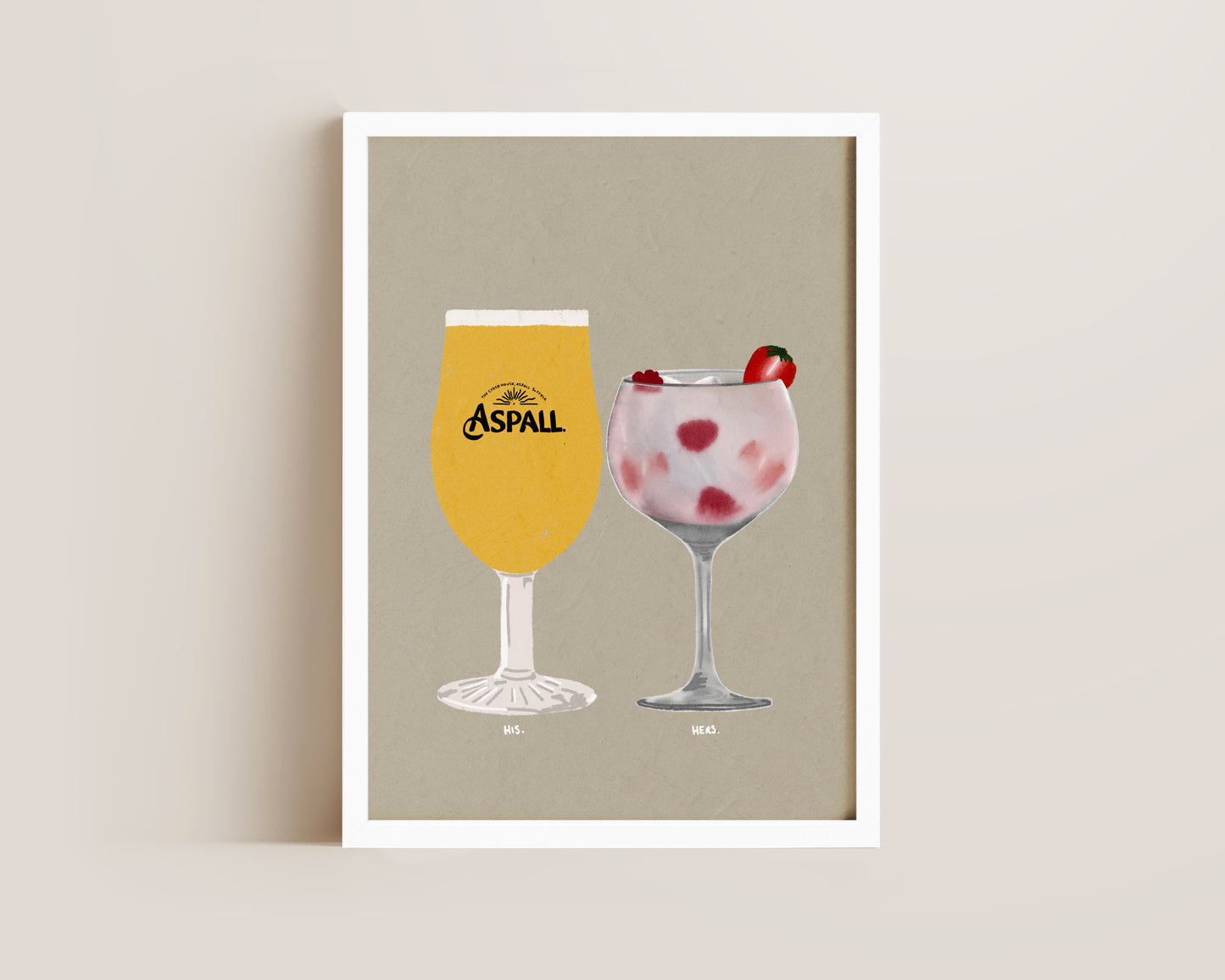 Aspall & Pink Gin Print