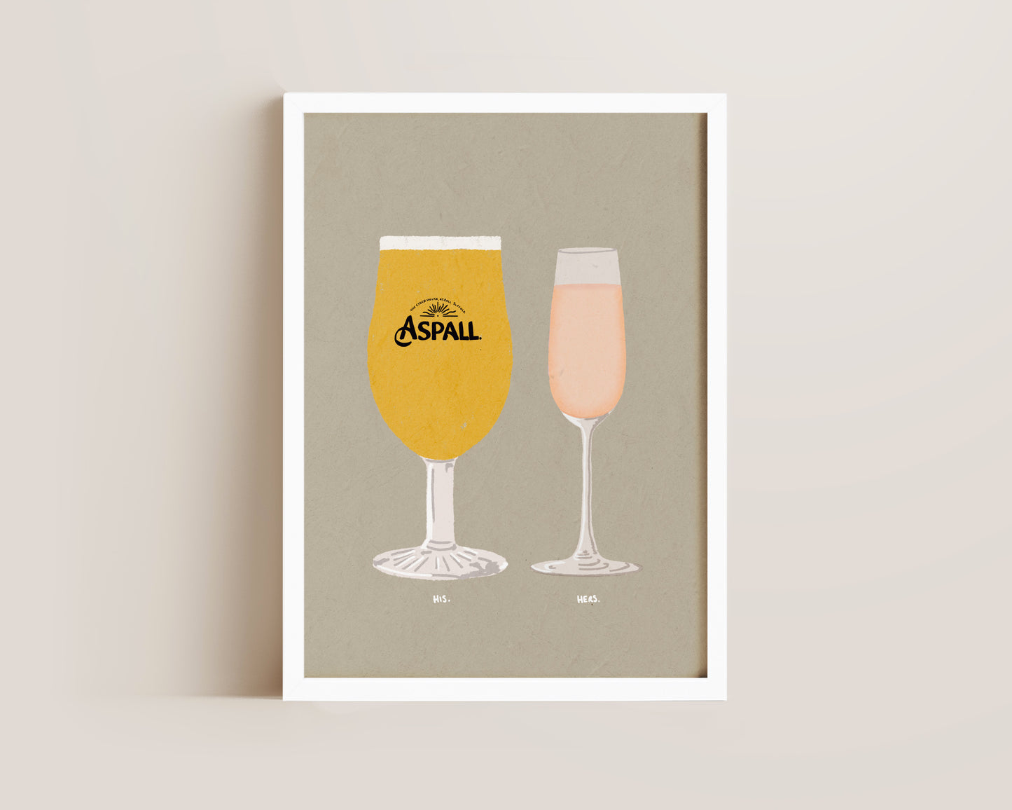 Aspall & Pink Prosecco Glass Print