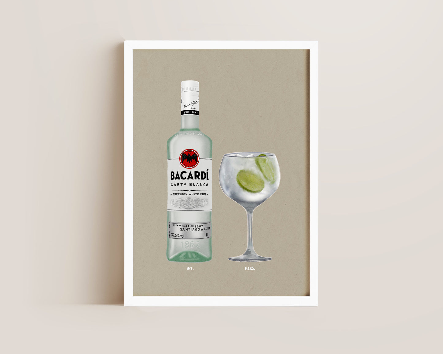 Bacardi Rum & G&T Print