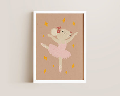 Ballerina Mouse Print