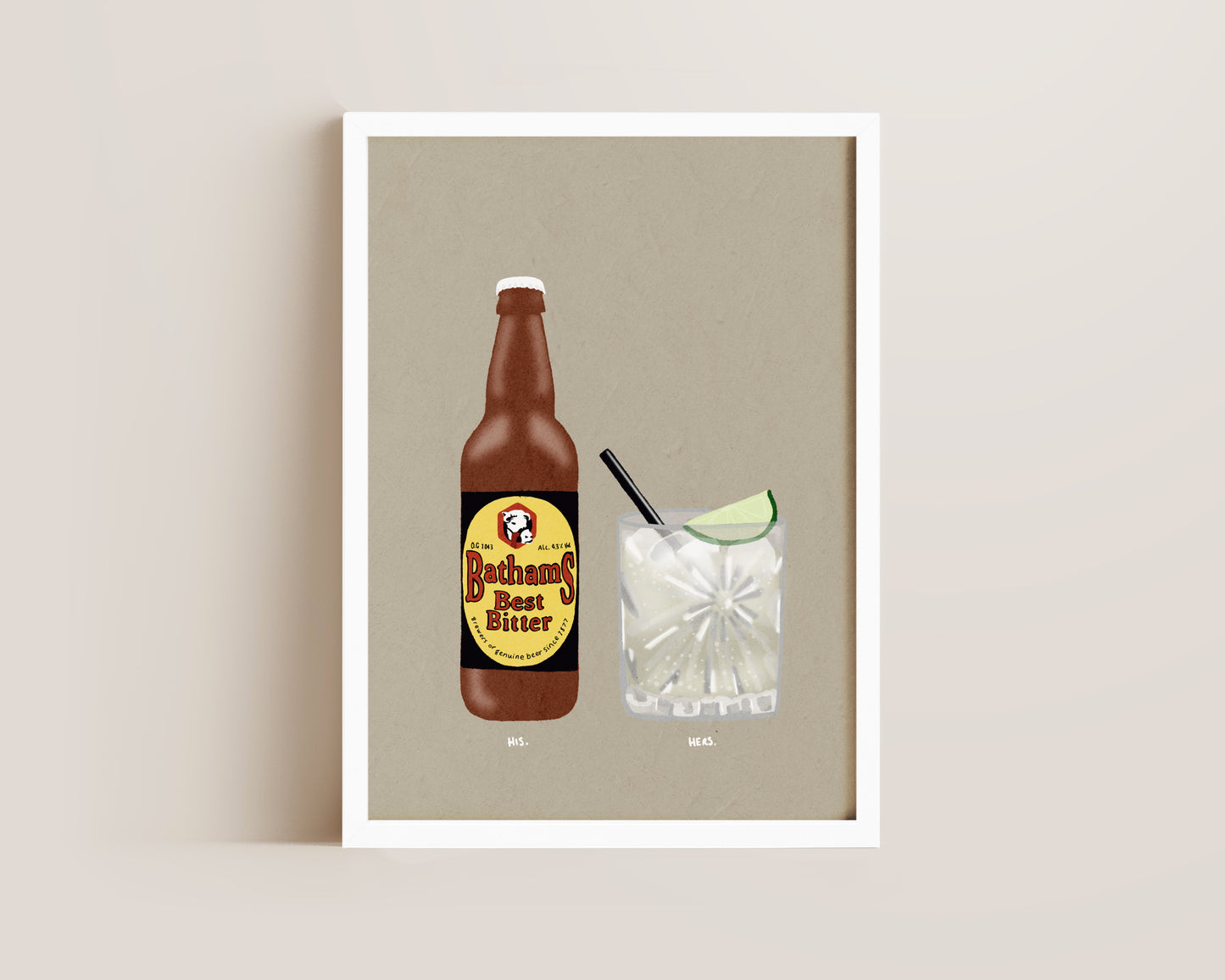 Bathams Bitter & Vodka Lime Soda Print