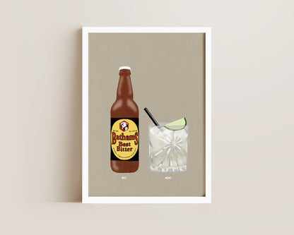 Bathams Bitter & Vodka Lime Soda Print