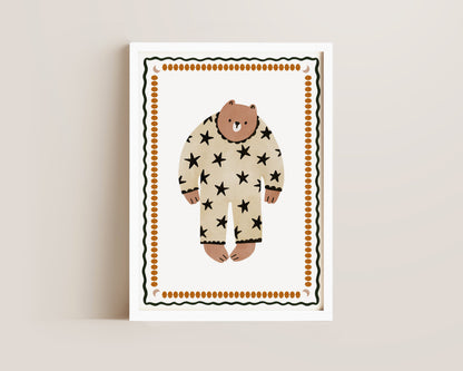 Bear In Pyjamas Print