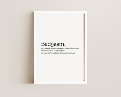 Bedgasm Definition Print