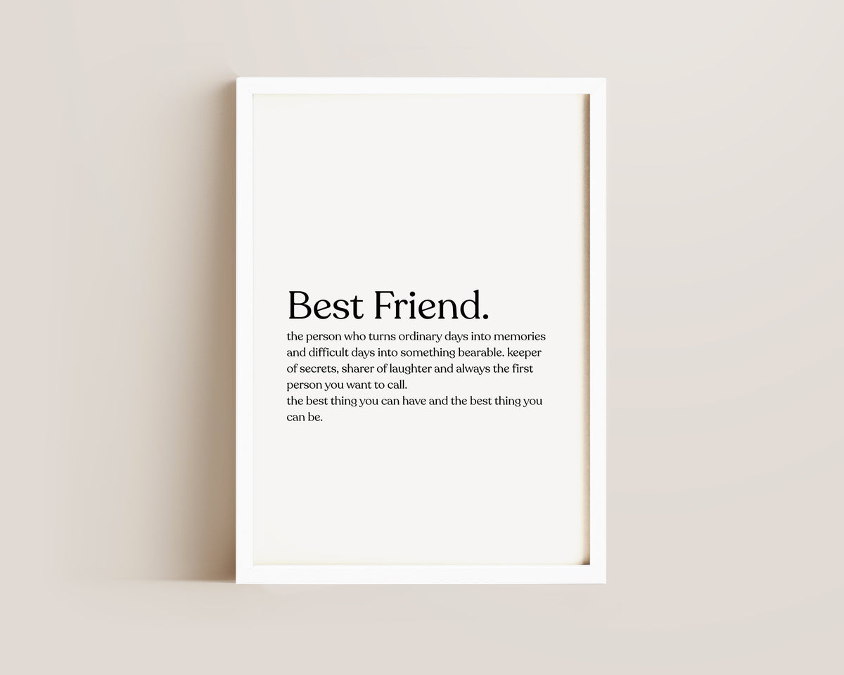 Best Friend Definition Print
