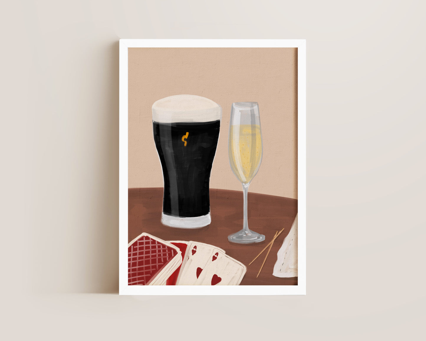 Black Stout & Champagne Date Night Print