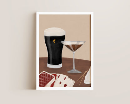 Black Stout & Espresso Martini Date Night Print