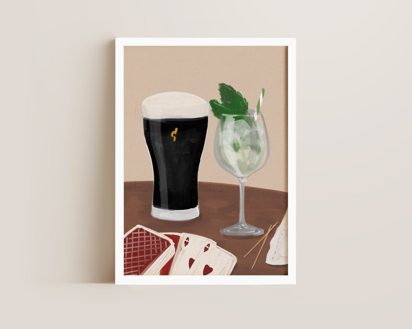 Black Stout & Hugo Spritz Date Night Print