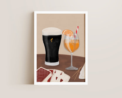 Black Stout & Orange Spritz Date Night Print