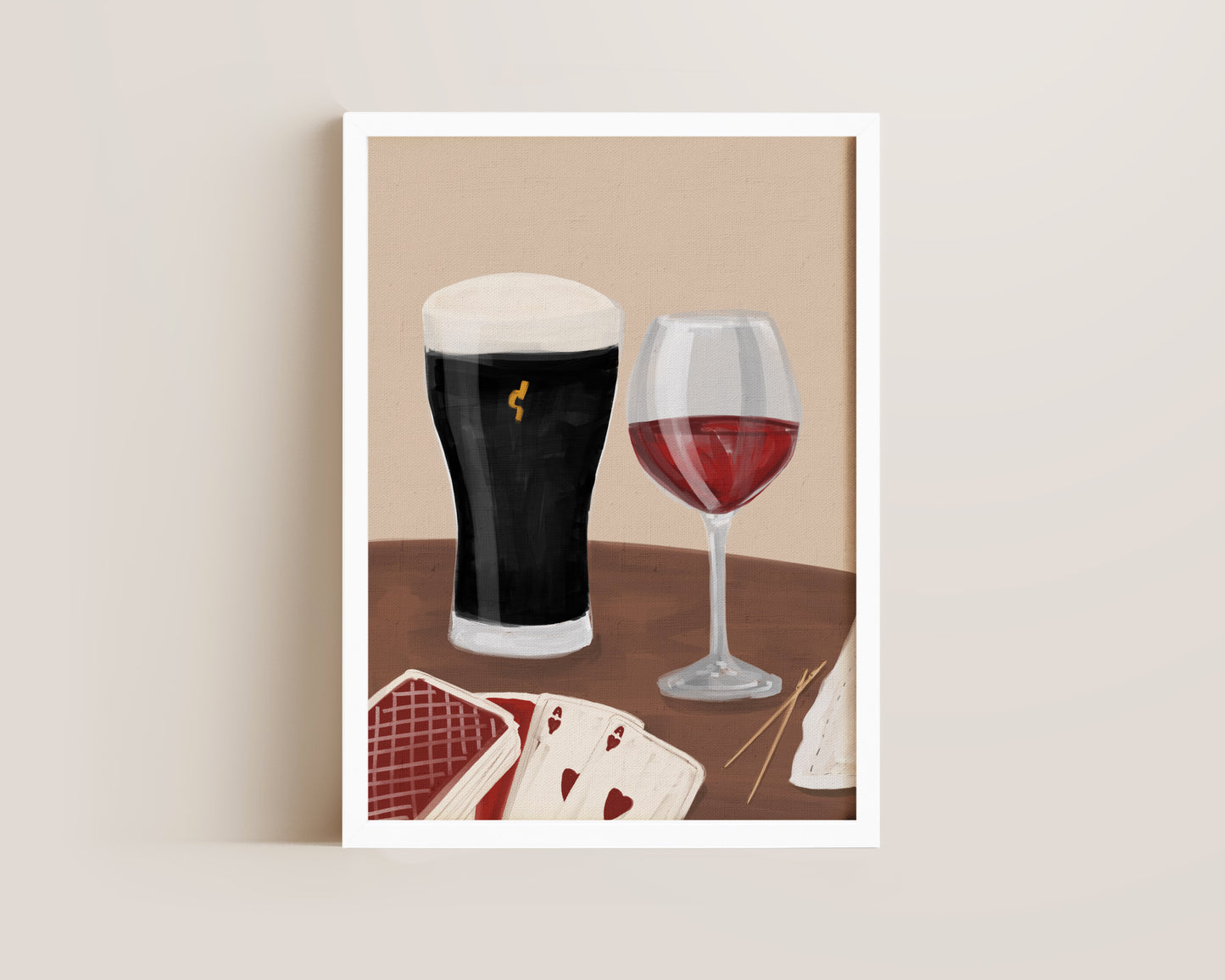 Black Stout & Red Wine Date Night Print