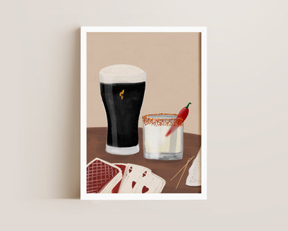 Black Stout & Spicy Margarita Date Night Print