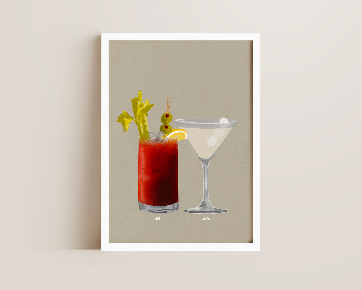 Bloody Mary & Lychee Martini Print