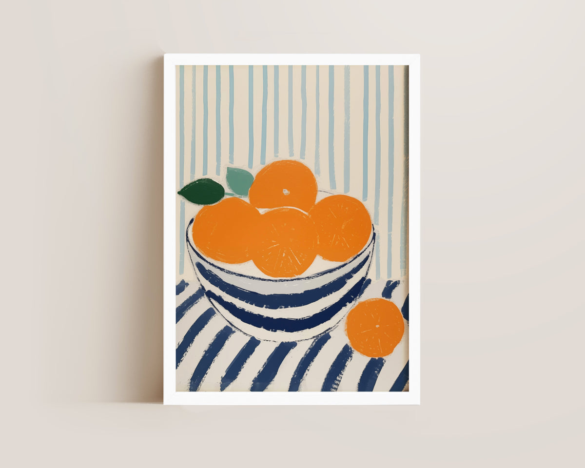 Bowl Of Oranges Print