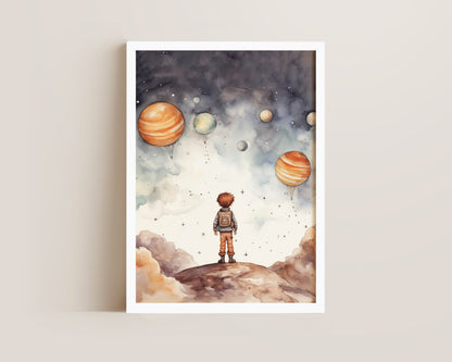 Boy In Space Print