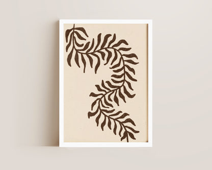 Brown Vines Oil Pastel