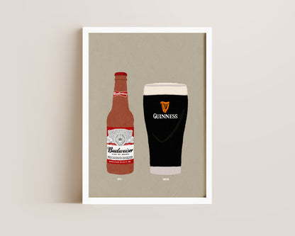 Budweiser & Guinness Print