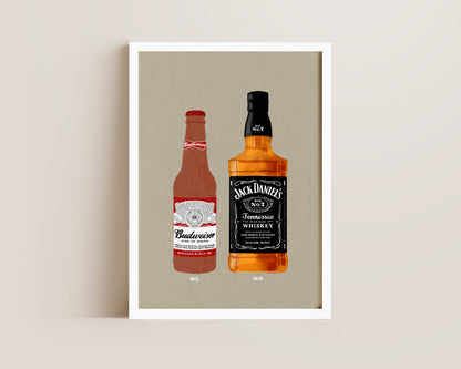 Budweiser & Jack Daniel's Print