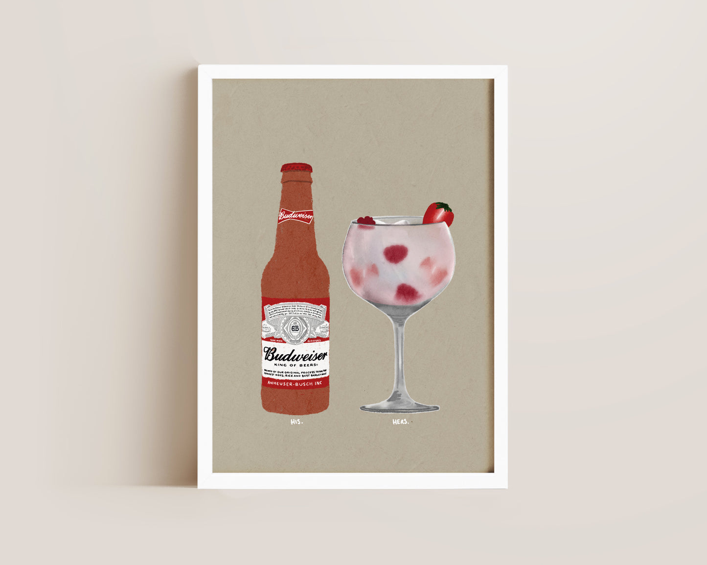 Budweiser & Pink Gin Print
