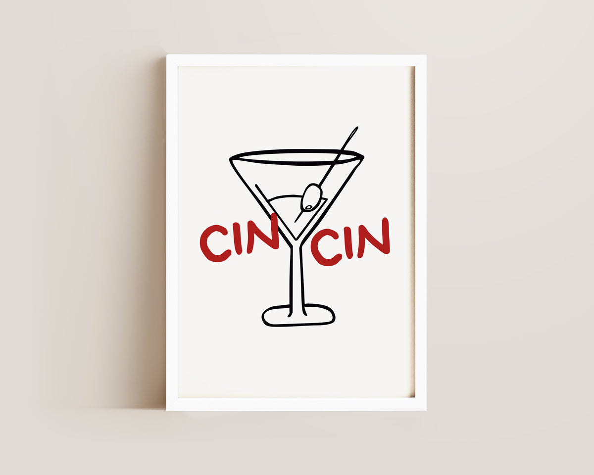 Cin Cin Martini Print