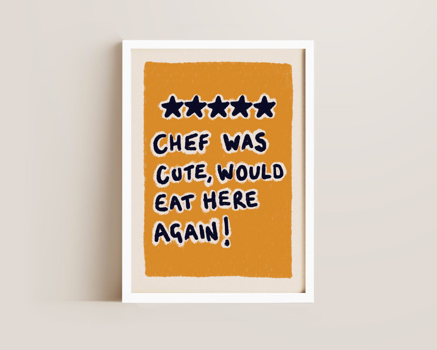 Chef Was Cute Yellow Print