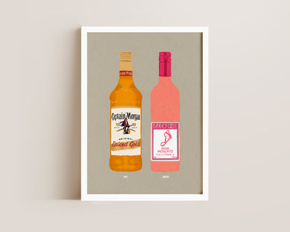 Spiced Rum & Pink Moscato Print