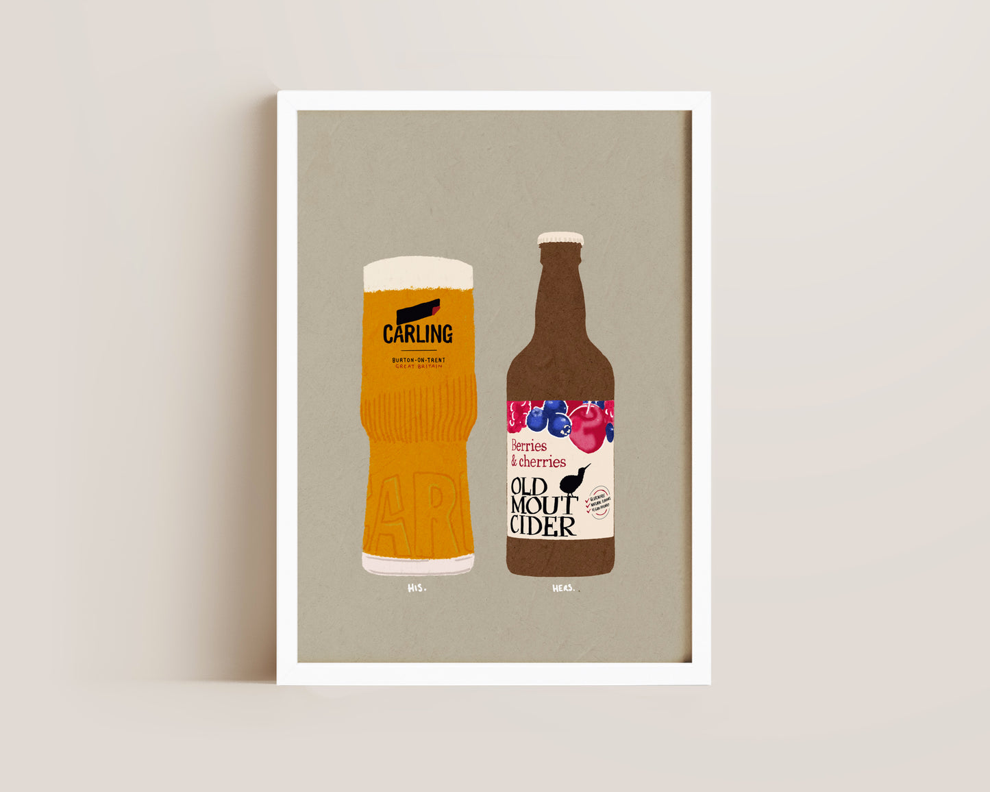 Carling & Old Mout Berries & Cherries Print