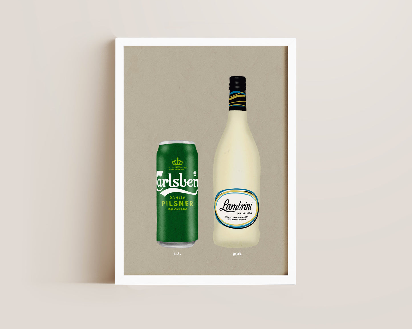 Carlsberg Can & Lambrini Print
