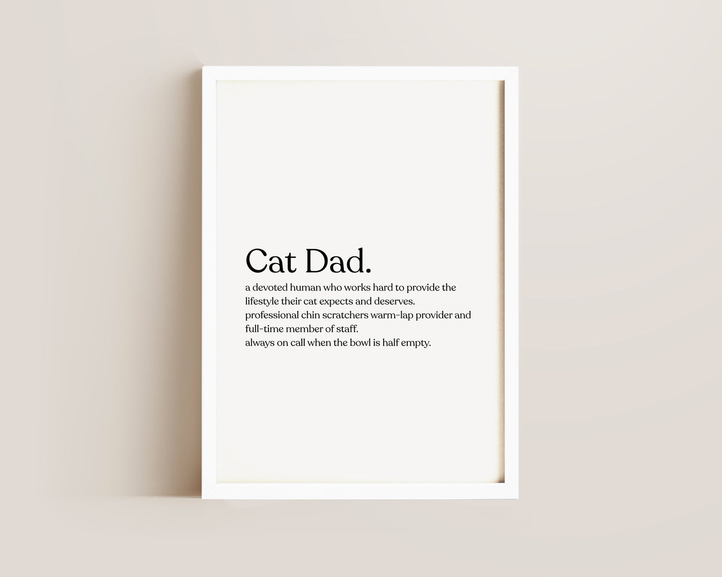 Cat Dad Definition Print
