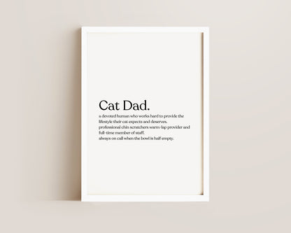 Cat Dad Definition Print