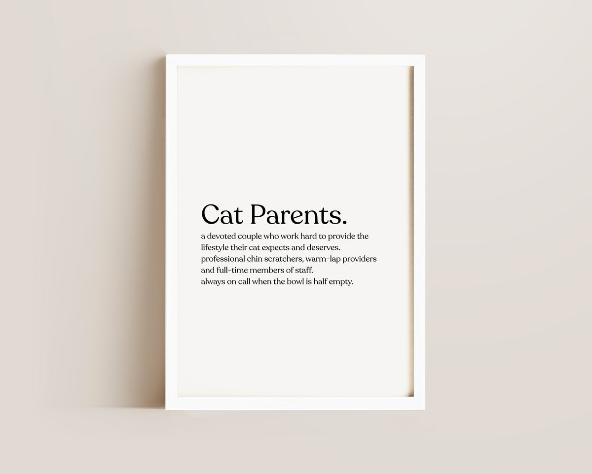 Cat Parents Definition Print