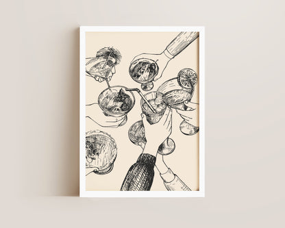 Cheers Wall Art Print