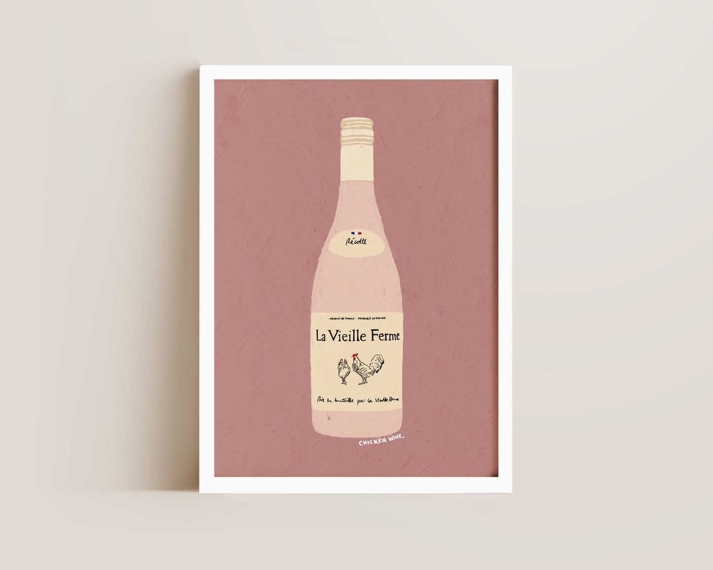 Chicken Wine Print