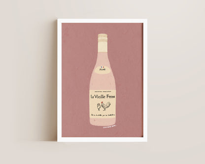 Chicken Wine Print