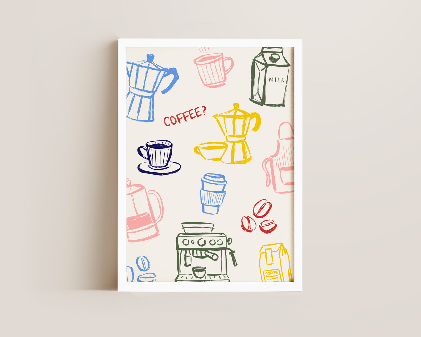 Colourful Coffee Print