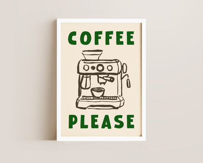 Coffee Please Print In Green
