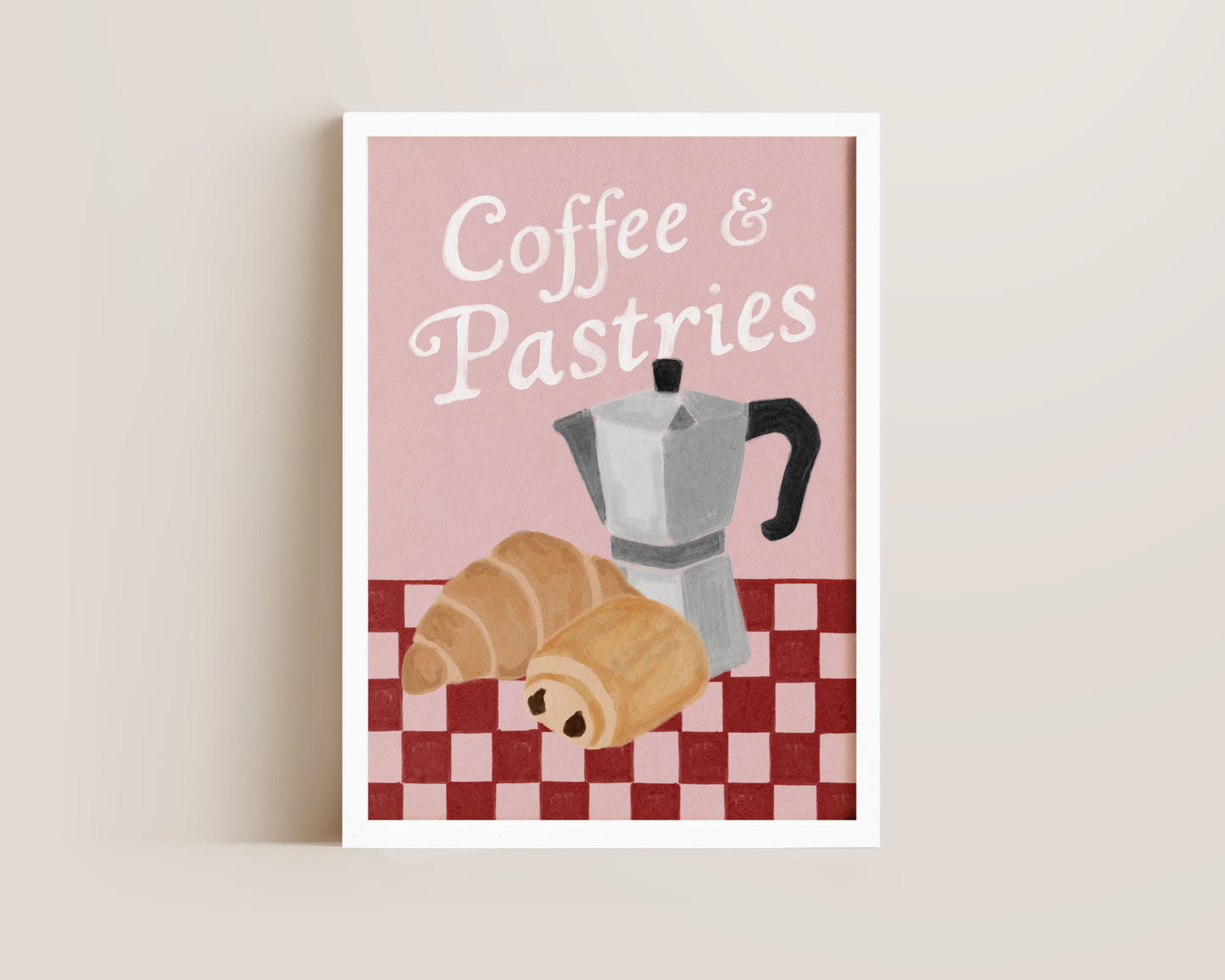Coffees & Pastries Pink Print